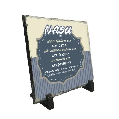 Nasu ofera sfaturi ca un..., piatra ardezie personalizata, cu mesaj model pa044